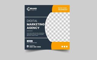 Digital Marketing Agentur Sozial Medien und Post Vorlage vektor