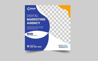 Digital Marketing Agentur Sozial Medien und Post Vorlage vektor
