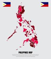 Philippinen Karte Design Vektor geeignet zum Poster, Sozial Medien, Banner, Flyer und Hintergrund