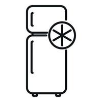 Kühlschrank Gefrierschrank Symbol Gliederung Vektor. Reparatur Bedienung vektor