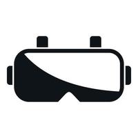 Spiel vr Brille Symbol einfach Vektor. 3d Headset vektor