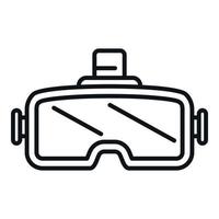 virtuell Brille Symbol Gliederung Vektor. Spiel Maske vektor