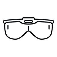 Mensch vr Brille Symbol Gliederung Vektor. virtuell Wirklichkeit vektor