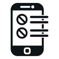 Smartphone Daten Symbol einfach Vektor. Digital Benutzer vektor