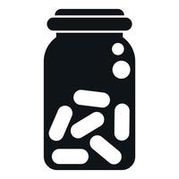 heilen Tabletten Symbol einfach Vektor. Droge Gesundheit vektor