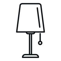 Nacht Lampe Symbol Gliederung Vektor. Schlaflosigkeit Problem vektor