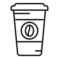 Schlaf Problem zu gehen Kaffee Symbol Gliederung Vektor. Schlaflosigkeit Stress vektor