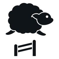 Schlafen Schaf Symbol einfach Vektor. Schlaflosigkeit Schlaf vektor