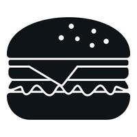 Burger Essen Symbol einfach Vektor. Grill Steak vektor