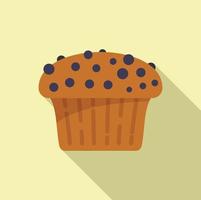 vete muffin ikon platt vektor. mat kaka vektor