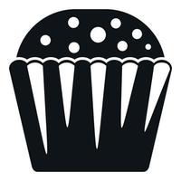 Schokolade Muffin Symbol einfach Vektor. Essen Cupcake vektor