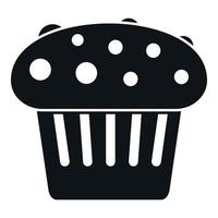 efterrätt muffin ikon enkel vektor. kaka mat vektor