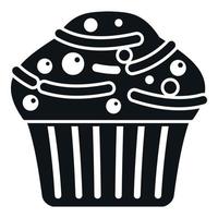 Muffin Symbol einfach Vektor. Kuchen Essen vektor