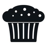 Snack Muffin Symbol einfach Vektor. Kuchen Essen vektor