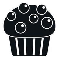 muffin ikon enkel vektor. kaka mat vektor