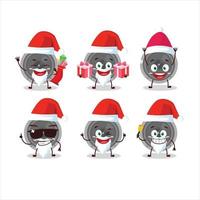 Santa claus Emoticons mit Audio- Lautsprecher Karikatur Charakter vektor