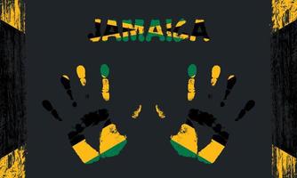 vektor flagga av jamaica med en handflatan