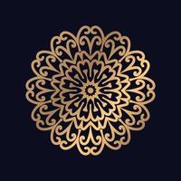 Luxus golden Muster Mandala Design Hintergrund Vektor