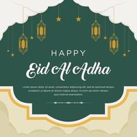 eben eid al-adha Illustration mit RAM und Laternen vektor