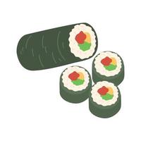 kimbab Rollen Koreanisch Essen vektor