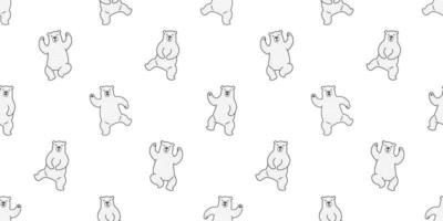 Bär nahtlos Muster Polar- Bär Vektor isoliert Teddy tanzen Hintergrund Hintergrund Weiß