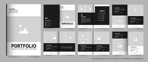 Portfolio Design die Architektur und Innere Portfolio Design Vorlage vektor
