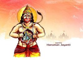 glücklich Hanuman Jayanti traditionell indisch Festival Feier Hintergrund vektor