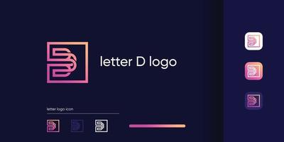 brev d logotyp design aning med modern begrepp vektor