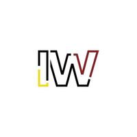 abstrakt brev i W logotyp design med linje förbindelse för teknologi och digital företag företag. vektor