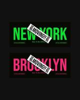 ny york Kläder typografi, slogan och abstrakt design vektor illustration