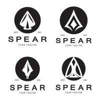 Speer Logo Symbol Vektor Illustration design.head Speer Logo Jahrgang Illustration Design Vektor