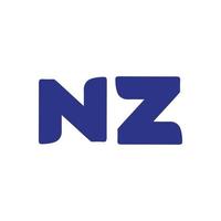 nz Logo Design einfach eingängig nz Symbol vektor
