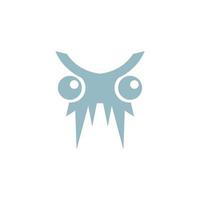 hässlich Monster- Logo süß böse Monster- Symbol a1 vektor
