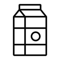schön Symbol von Milch Paket im editierbar Stil, Einweg Milch Paket vektor