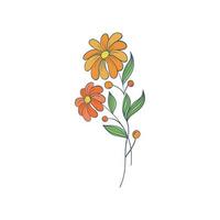 plumeria blommor i kontinuerlig linje konst teckning stil. minimalistisk svart linje skiss på vit bakgrund. vektor illustration