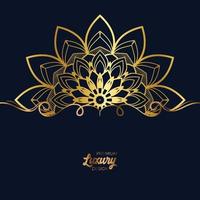 Luxus-Mandala-Hintergrund mit goldenem Arabeskenmuster vektor