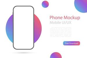 smartphone tom skärm, telefon mockup. mall för infographics eller presentation ui design gränssnitt. vektor
