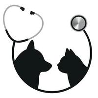 illustration av de logotyp av en veterinär klinik. vektor