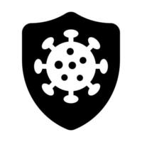 Vektor Design von Corona Schutz Schild, Prämie Symbol einfach zu verwenden
