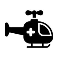 medicinsk luft service, nödsituation helikopter vektor design i trendig stil