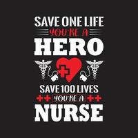 Krankenschwestern Zitate t Hemd Design Vektor Grafik
