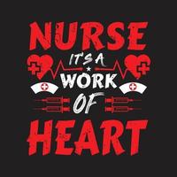 Krankenschwester Tag typografisch t Hemd Design Vektor