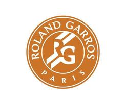 Roland Garros Turnier Symbol Logo Orange Französisch öffnen Tennis Champion Design Vektor abstrakt Illustration