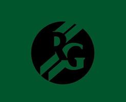 Roland Garros Tennis Logo schwarz Französisch öffnen Turnier Symbol Champion Design Vektor abstrakt Illustration mit Grün Hintergrund