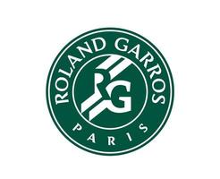 Roland Garros Turnier Symbol Logo Grün Französisch öffnen Tennis Champion Design Vektor abstrakt Illustration