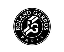 roland garros turnering symbol logotyp svart franska öppen tennis mästare design vektor abstrakt illustration