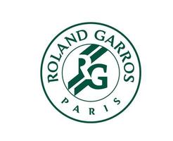 Roland Garros Turnier Symbol Grün Französisch öffnen Tennis Logo Champion Design Vektor abstrakt Illustration