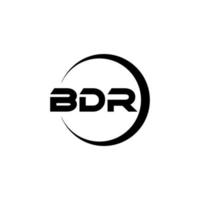 bdr Brief Logo Design im Illustration. Vektor Logo, Kalligraphie Designs zum Logo, Poster, Einladung, usw.