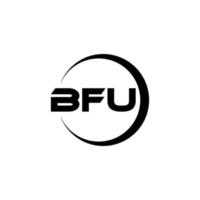 bfu brev logotyp design i illustration. vektor logotyp, kalligrafi mönster för logotyp, affisch, inbjudan, etc.