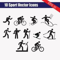 sport och fitness ikoner som vektor design